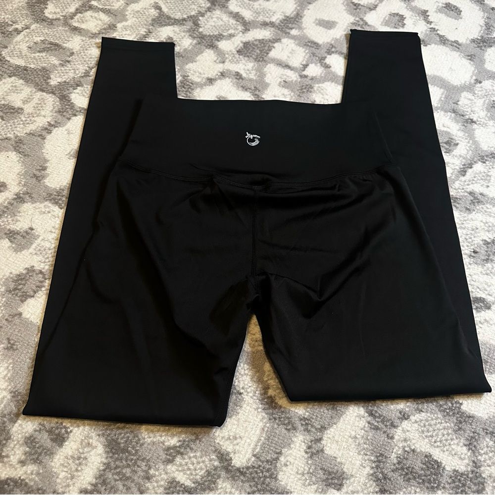 Salty Wave Medium M Black Leggings High Waisted Athletic Active Pants